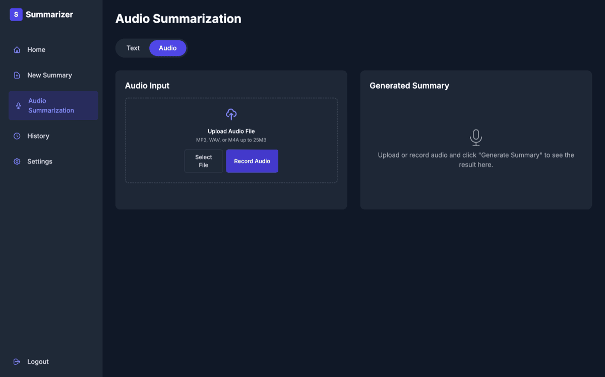 AUDIO SUMMARY